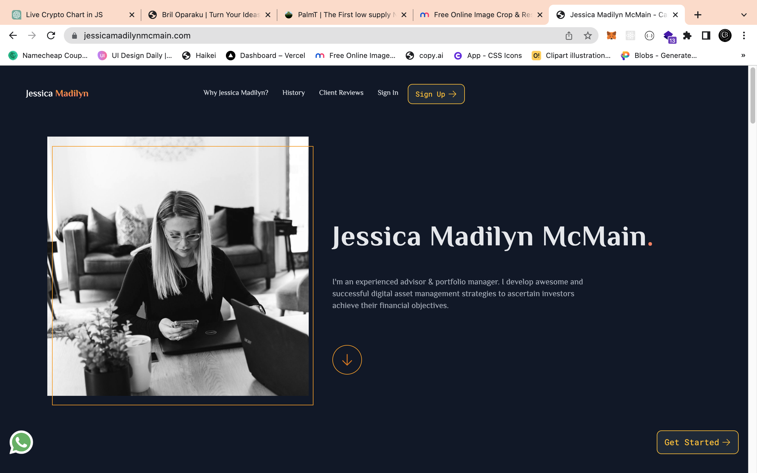 Jessica Madilyn desktop home page
